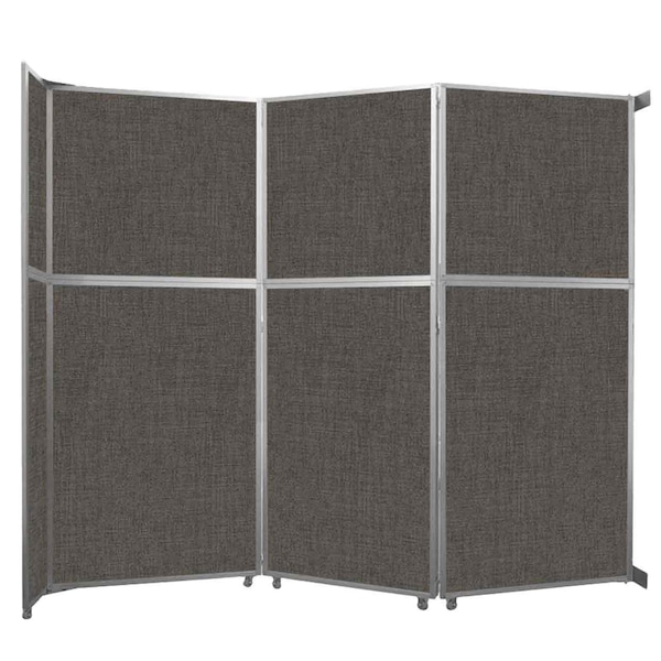 Versare Operable Wall Folding Room Divider 11'9" x 10'3/4" Mocha Fabric 1070245-1 - main